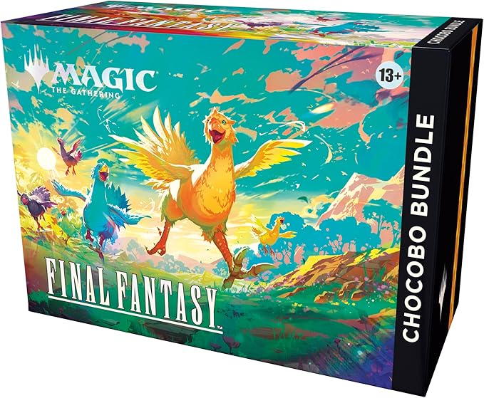 Magic: The Gathering - Final Fantasy Chocobo Bundle (1 Chocobo Booster, 10 Play Boosters, 1 Alt-Art Promo Card, 1 Scene Card, 32 Basic Lands, 1 Click Wheel, and More)