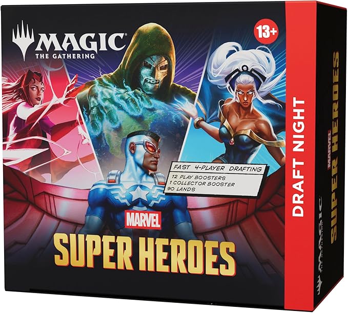 Magic: The Gathering | Marvel Super Heroes - Draft Night (1 Collector Booster, 12 Play Boosters, 90 Lands)