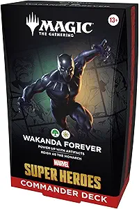 Magic: The Gathering | Marvel Super Heroes Commander Deck - Wakanda Forever (100-Card Deck + Accessories)